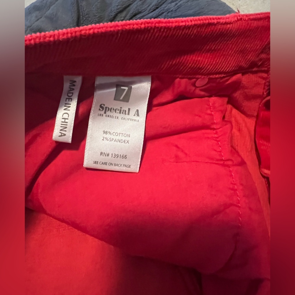 Special A red corduroy pants - Picture 5 of 8